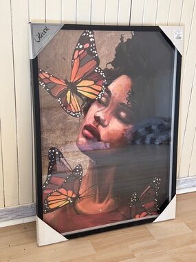 Woman and Butterfly Wall Art